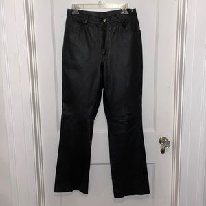 Vintage Newport News leather 5-pocket pants. Lined to knees GUC